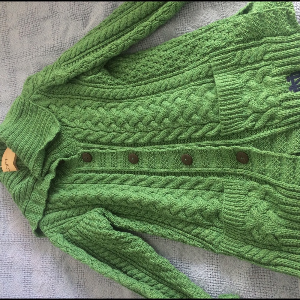 Green Notre Dame wool sweater Ireland